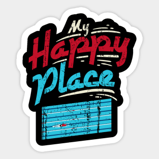 My Happy Place Swimming Pool - Swim Team Swimmer Gift Sticker